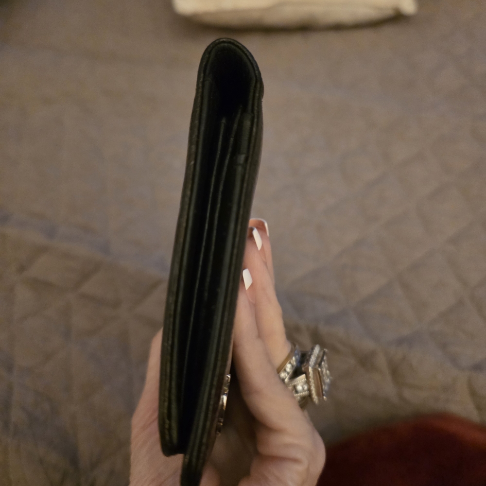 CHANEL Classic Black Leather Clutch/Rehab/ Great Condition - Picture 6 of 12